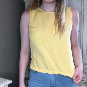 💐Yellow Linen Tank Top